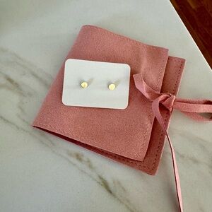 golden mae 14k gold filled flat disc 2 mm circle minimalist stud earrings